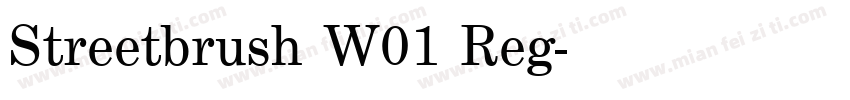 Streetbrush W01 Reg字体转换
